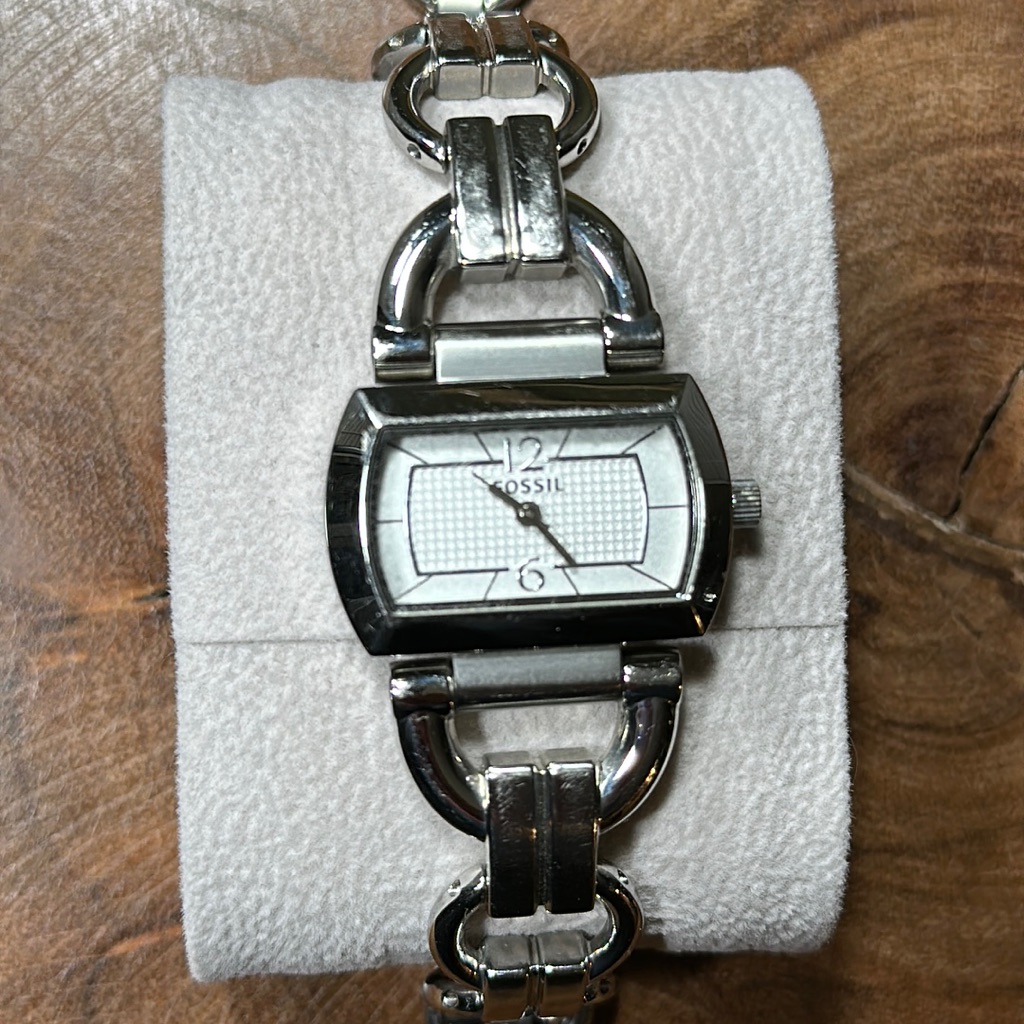 Fossil Silver Dial Stainless Steel Ladies Bracelet Watch